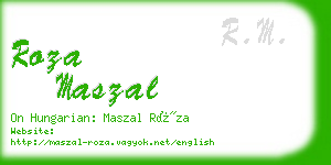 roza maszal business card